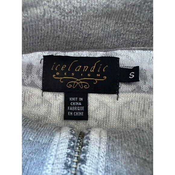 Icelandic Designs Women's Small Chloe Zip Up Sweater Wool Blend Nordic - Picture 7 of 10